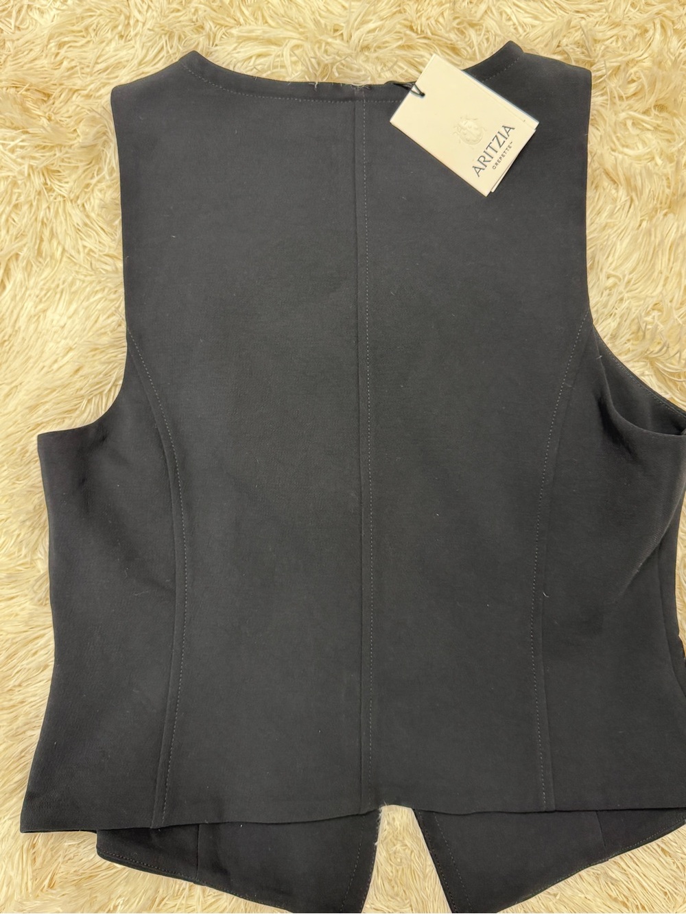 Aritzia ‘Attire’ Crepette Hooked Vest Top - Black, Women’s 10 - Picture 7 of 9